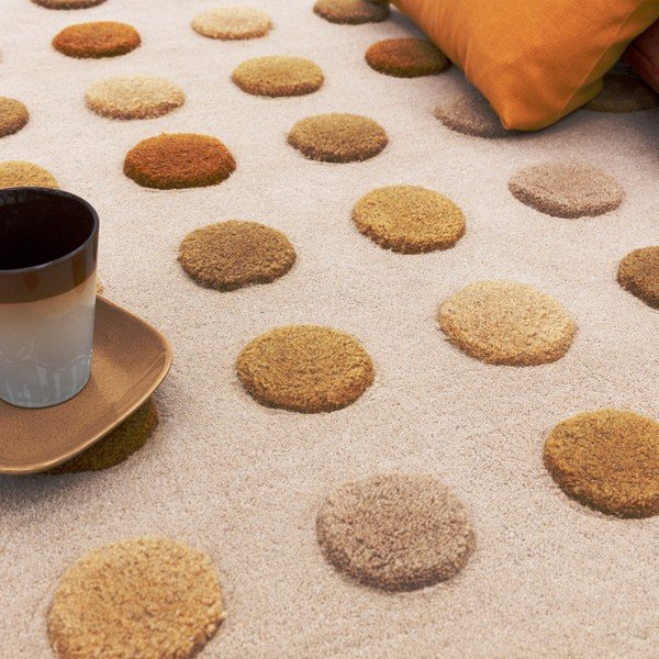 Dzeltens ar rokām darināts vilnas paklājs 160x230 cm Dotty – Asiatic Carpets-image-2