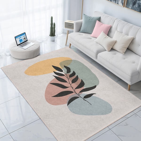 Krēmkrāsas mazgājams paklājs 80x150 cm Illustrated Autumn – Mila Home-image-3