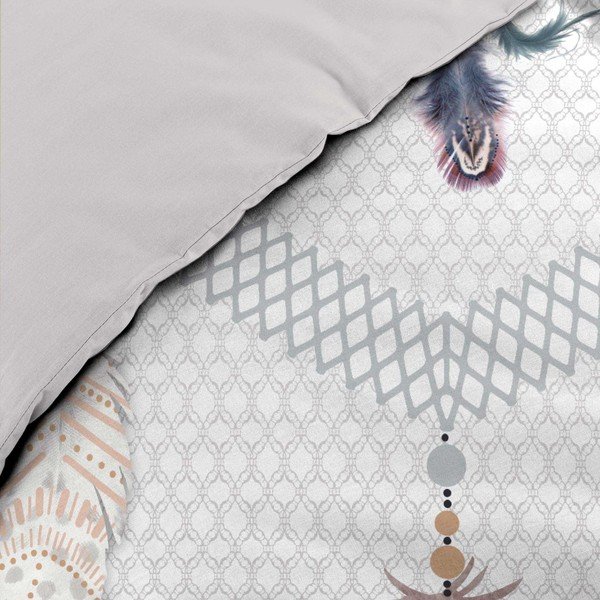 Balta vienguļamā kokvilnas gultas veļa 140x200 cm Happy Dream – douceur d'intérieur-image-3