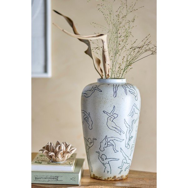 Krēmkrāsas māla vāze (augstums 34 cm) Adah – Bloomingville-image-1