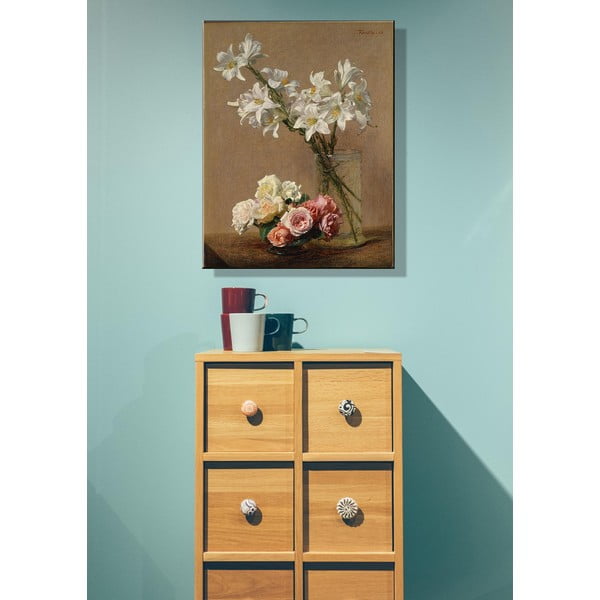 Gleznas reprodukcija Henri Fantin-Latour – Roses and Lilies, 45 x 60 cm-image-1