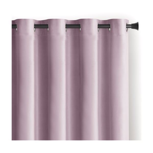 Gaiši rozā samta daļēji gaismu necaurlaidīgs aizkars 140x245 cm Eyelets – Restilo