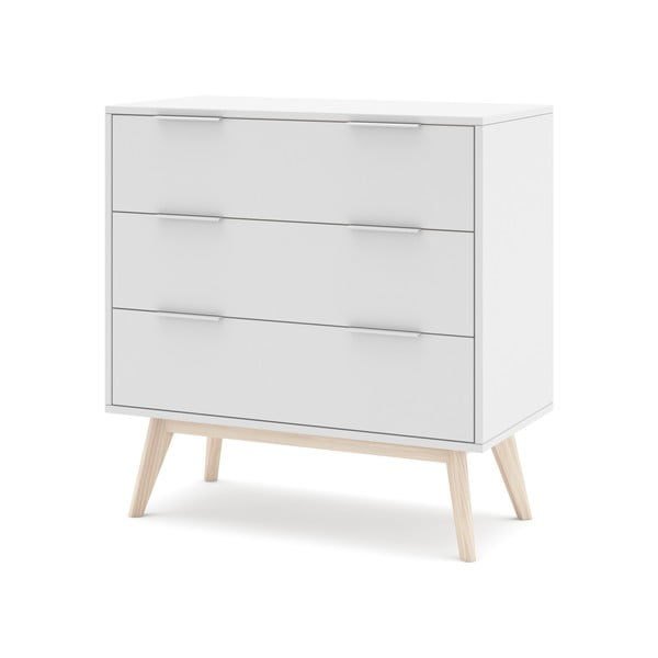 Balta zema kumode 80x83 cm Campus – Marckeric-image-3