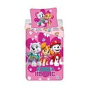 Rozā vienguļamā kokvilnas bērnu gultas veļa 140x200 cm Paw Patrol "Heroic" – Jerry Fabrics