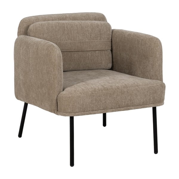 Bēšs atpūtas krēsls no šenila auduma Bind – Ixia