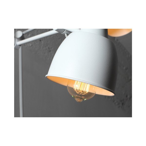 Balta sienas lampa 2 spuldzēm Custom Form Coben-image-3