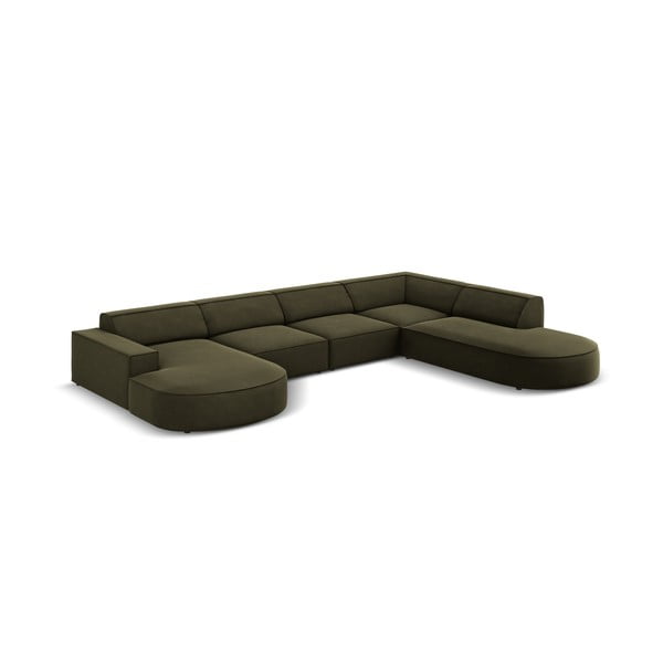 Zaļš samta stūra dīvāns (labais stūris) Jodie – Micadoni Home-image-3