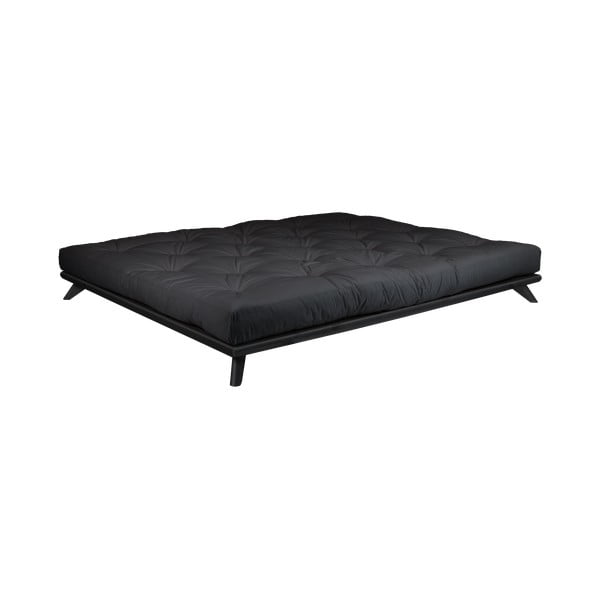 Divguļamā gulta no priedes koka ar matraci Karup Design Senza Comfort Mat Black Black, 160 x 200 cm