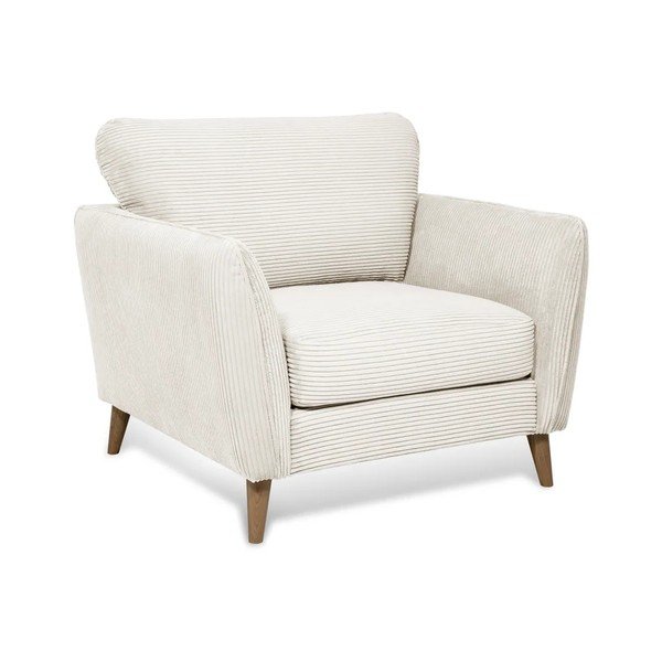 Balts velveta atpūtas krēsls Paris – Scandic