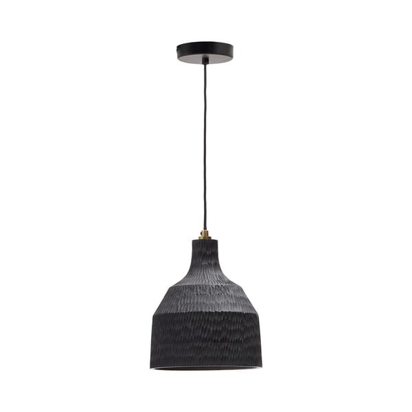 Melna piekaramā lampa ar koka abažūru ø 21 cm Amire – Kave Home