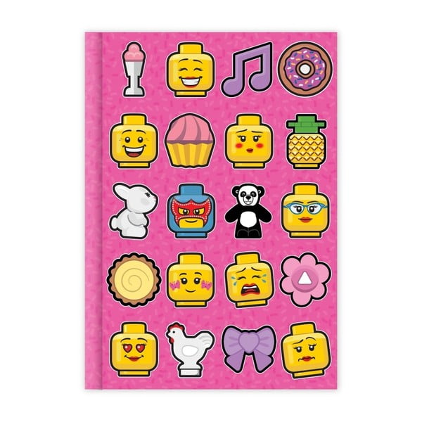 LEGO® Iconic rozā dienasgrāmata, 96 lappuses