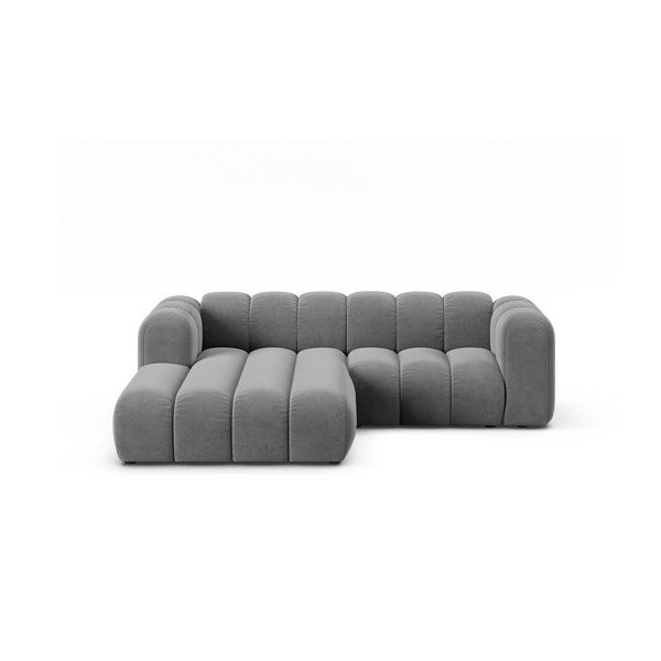 Gaiši pelēks stūra dīvāns (ar kreiso stūri) Lupine – Micadoni Home
