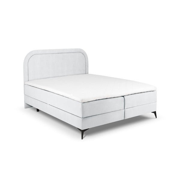 Gaiši pelēka atsperu gulta ar uzglabāšanas vietu 180x200 cm Eclipse – Cosmopolitan Design