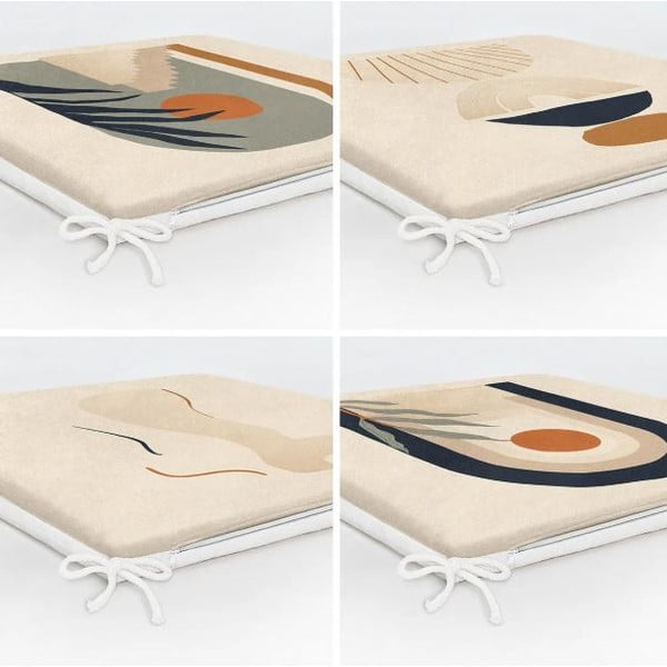 Sēdekļa spilveni (4 gab.) 42x42 cm Illustrated Arch – Mila Home-image-3