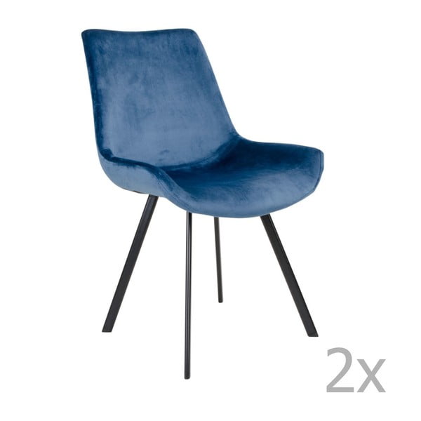 2 zilu ēdamistabas krēslu komplekts House Nordic Drammen