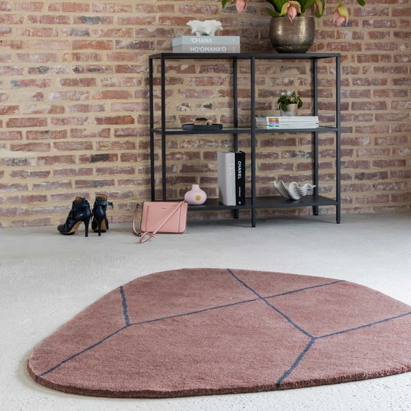 Rozā vilnas paklājs 120x154 cm Shape – Mette Ditmer Denmark-image-1