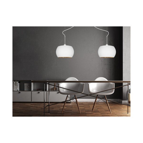 Balta un zelta piekaramā lampa Sotto Luce MOMO Elementary Double-image-2