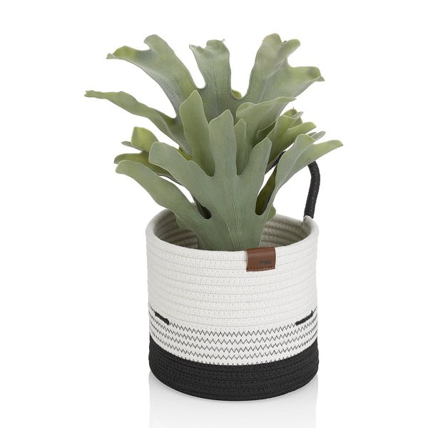 Balts/melns uzglabāšanas grozs Kela Hedda, ø 20 cm-image-1