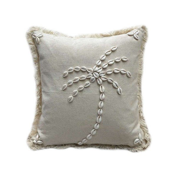 Kokvilnas spilvendrāna 43x43 cm Seashells – Mioli Decor