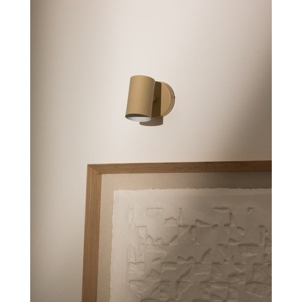 Bēša metāla sienas lampa Manie – Kave Home-image-1