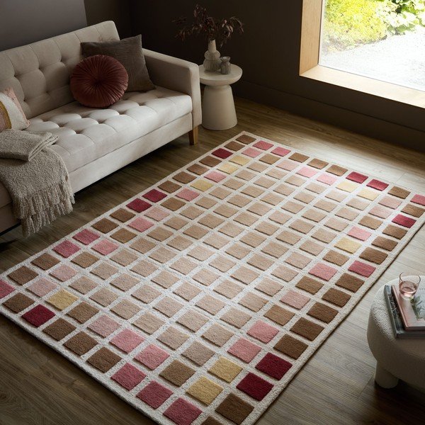 Rozā ar rokām darināts vilnas paklājs 160x230 cm Renga Wool – Flair Rugs-image-1