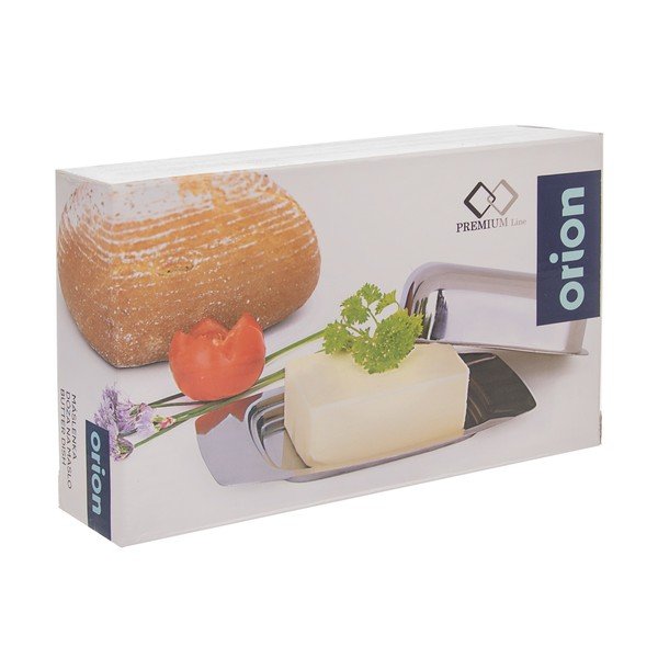 Sudraba krāsas nerūsējošā tērauda sviesta trauks – Orion-image-3