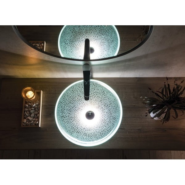 Stikla apaļa izlietne ø 42 cm Ice – Sapho-image-1