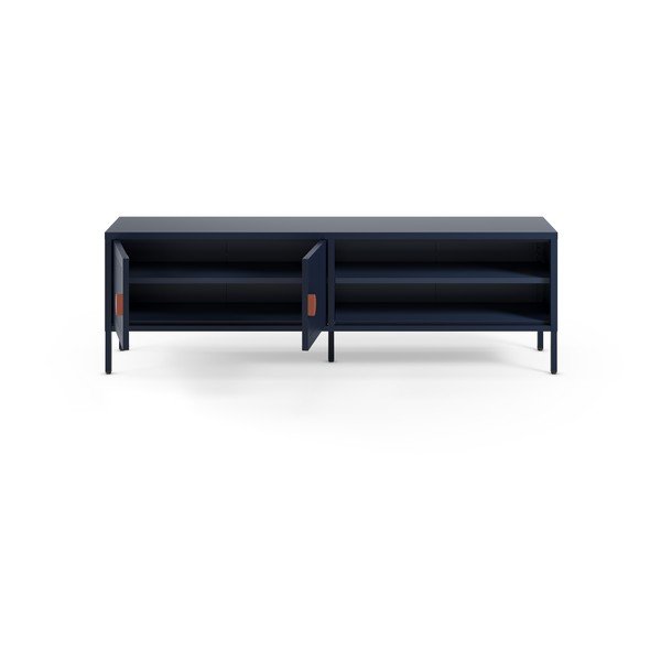 Tumši zils metāla TV galdiņš 160x50x35 cm Sayla – Marckeric-image-1