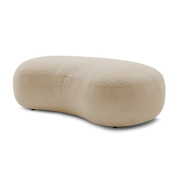 Bēšs buklē auduma pufs Saint-Germain – Bobochic Paris-image-3