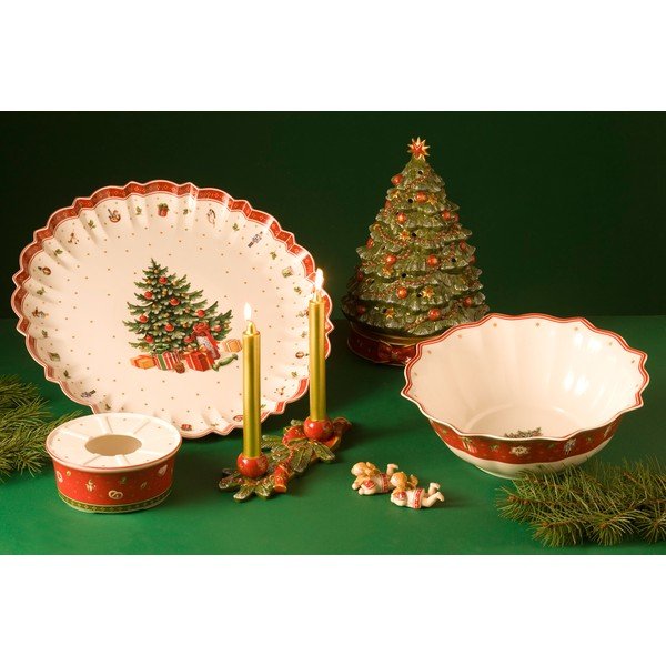 Sarkanbalts porcelāna Ziemassvētku trauks Toy´s Delight Villeroy&Boch, ø 32 cm-image-1