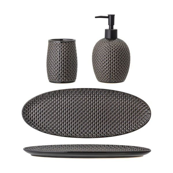 Pelēks māla vannas istabas piederumu komplekts Hrin – Bloomingville-image-4