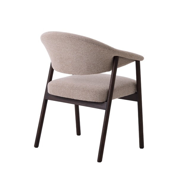 Bēši ozola masīvkoka ēdamistabas krēsli ar roku balstiem (2 gab.) Elk – Unique Furniture-image-2