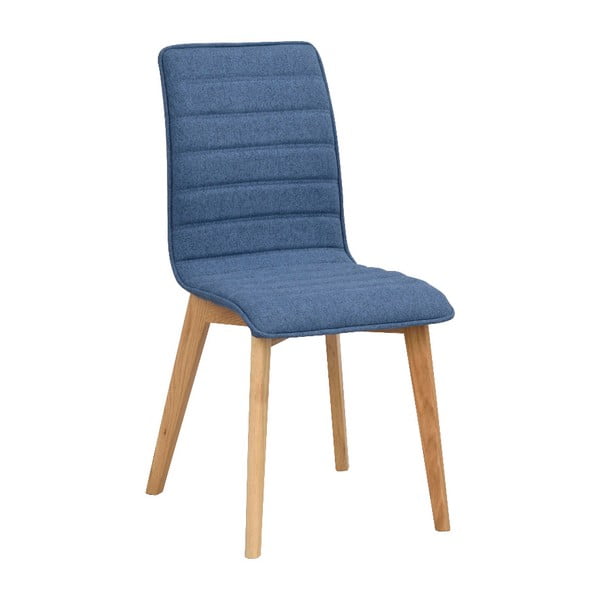 Zils ēdamistabas krēsls ar brūnām kājām Rowico Grace