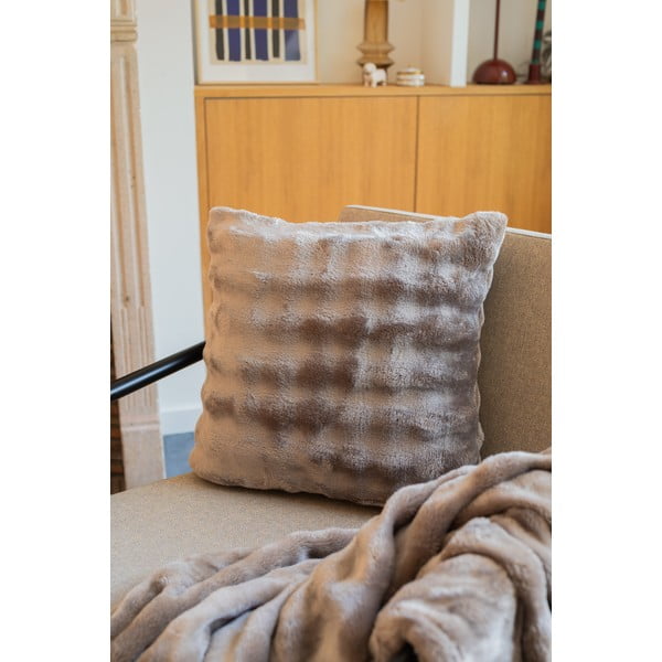 Pelēkbrūns mikroplīša pleds 150x200 cm Wave – Tiseco Home Studio-image-1