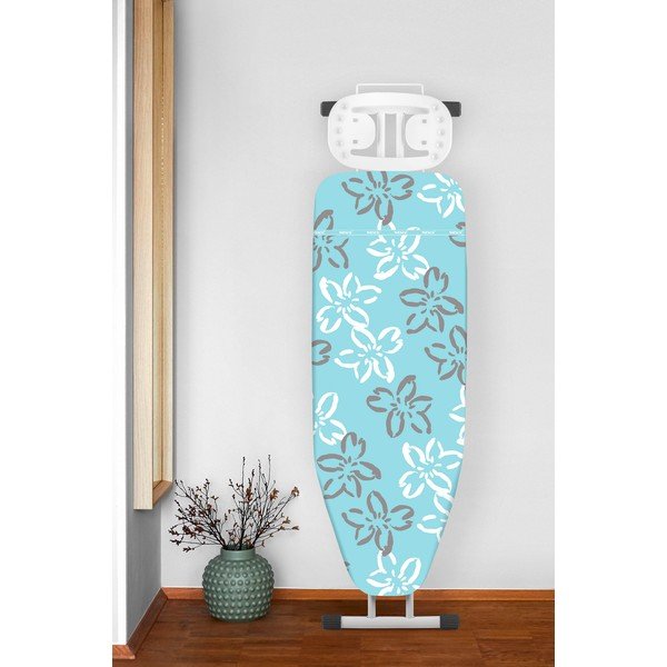 Zils kokvilnas gludināmā dēļa pārvalks Wenko Flowers M-image-1