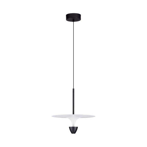 Matēti melna alumīnija LED piekaramā lampa ø 34 cm Topio – Nova Luce