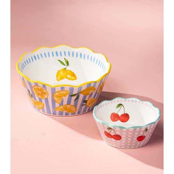 Dzeltena/gaiši zila bļoda ø 16 cm Capri – Ladelle-image-3