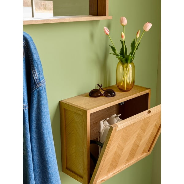 Ozolkoka sienas apavu plaukts Hübsch Herringbone-image-3