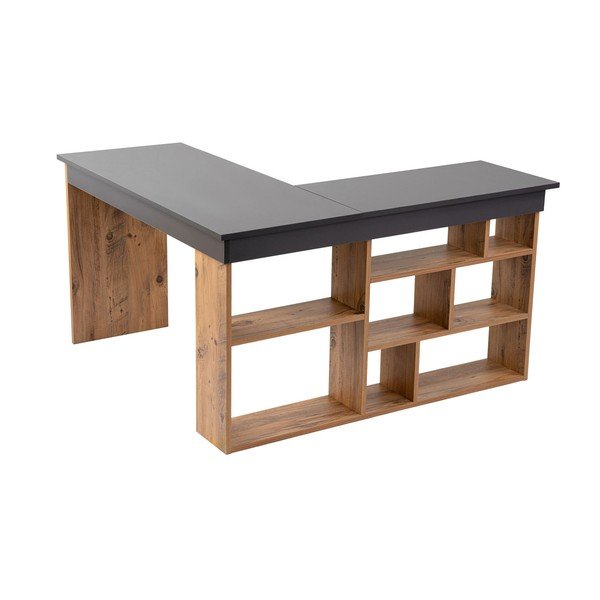 Darba galds ar priedes koka imitāciju 120x130 cm Vesper – Kalune Design