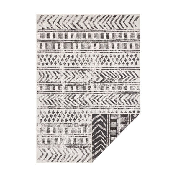Melns un krēmkrāsas āra paklājs NORTHRUGS Biri, 200 x 290 cm