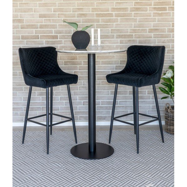 Apaļš bāra galds ar marmora imitācijas galda virsmu ø 70 cm Bolzano – House Nordic-image-1