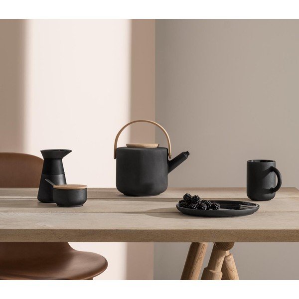 Melna akmensmasas piena krūze 400 ml Theo – Stelton-image-1