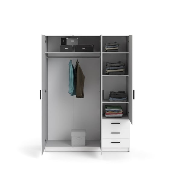 Balts drēbju skapis 147x200 cm Sprint – Tvilum-image-2