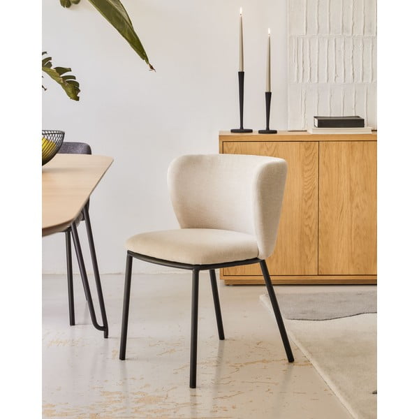 Bēšs ēdamistabas krēsls Ciselia – Kave Home-image-1