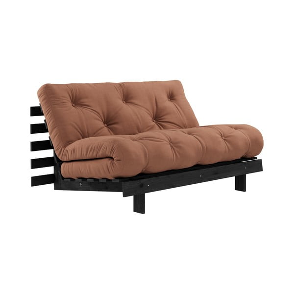 Oranžs/brūns izvelkamais dīvāns 140 cm Roots – Karup Design