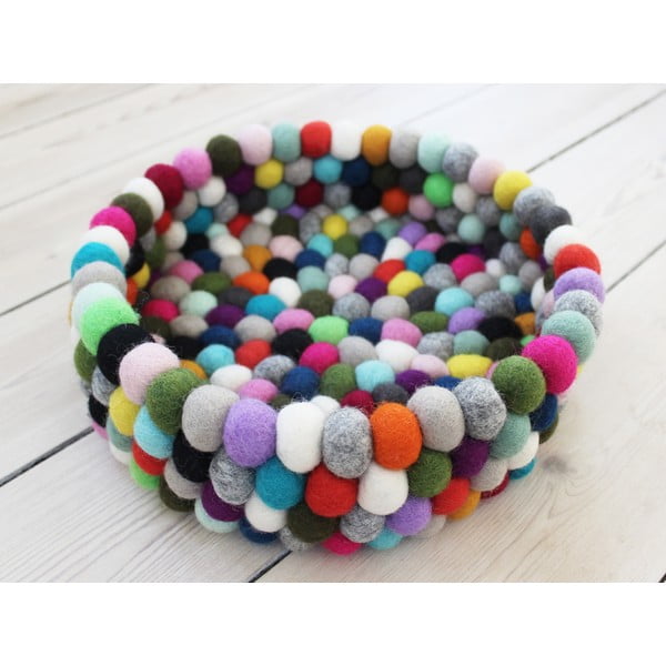 Krāsains vilnas bumbiņu glabāšanas grozs Wooldot Ball basket Multi Pang, ⌀ 28 cm