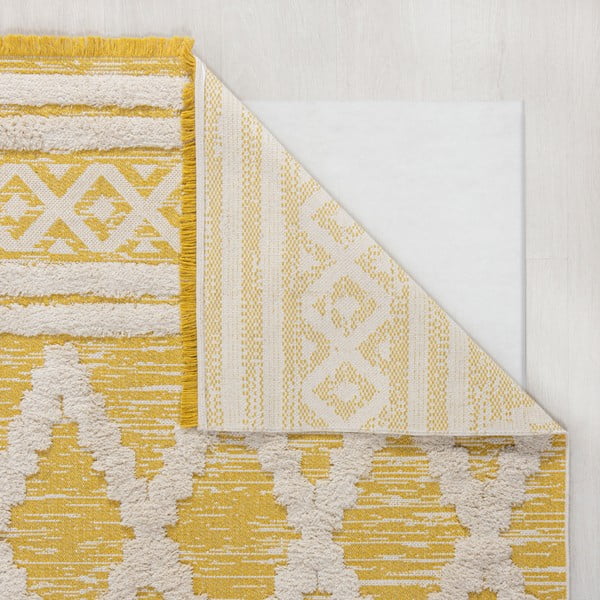 Dzeltens paklājs 230x160 cm Moroc Larache – Flair Rugs-image-4