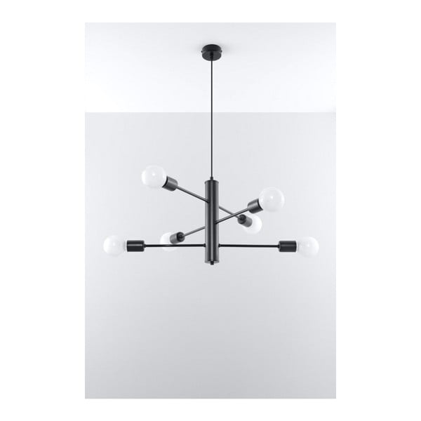 Melna griestu lampa Sollux Donato 6-image-2