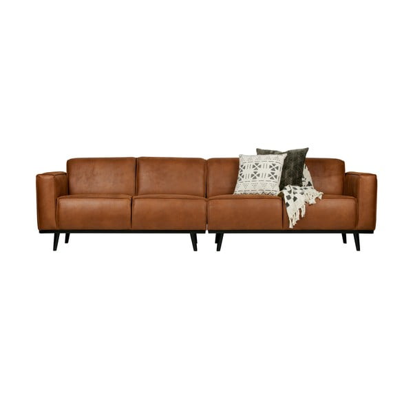 Brūns dīvāns no ādas imitācijas 280 cm Statement – WOOOD-image-3