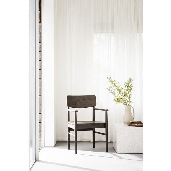 Tumši brūns ozola masīvkoka pusdienu krēsls Maidstone – Rowico-image-1